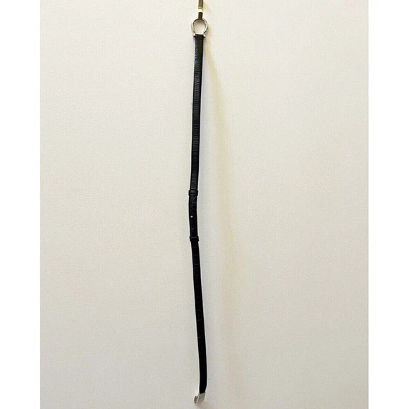 Sandy Duftler Designs Belt 34 M Embossed Leather Black Silver Buckle 5613 USA - Picture 2 of 10